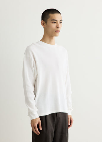 Cotton Waffle Long Sleeve T-Shirt