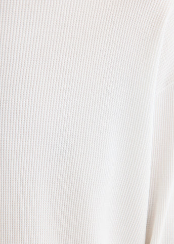 Cotton Waffle Long Sleeve T-Shirt