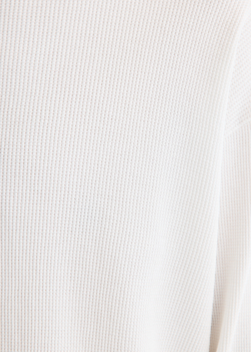 Cotton Waffle Long Sleeve T-Shirt