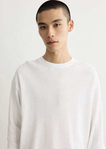Cotton Waffle Long Sleeve T-Shirt