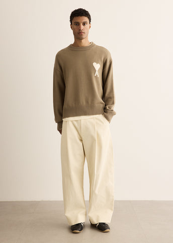 Crewneck Sweater With Contrasted Ami De Coeur