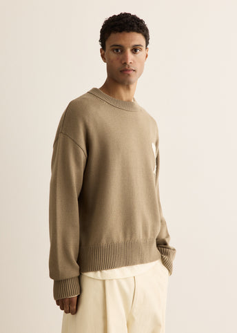 Crewneck Sweater With Contrasted Ami De Coeur