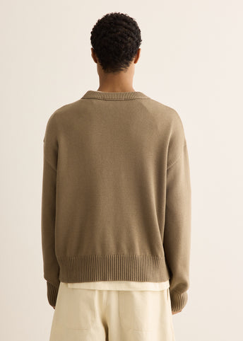 Crewneck Sweater With Contrasted Ami De Coeur