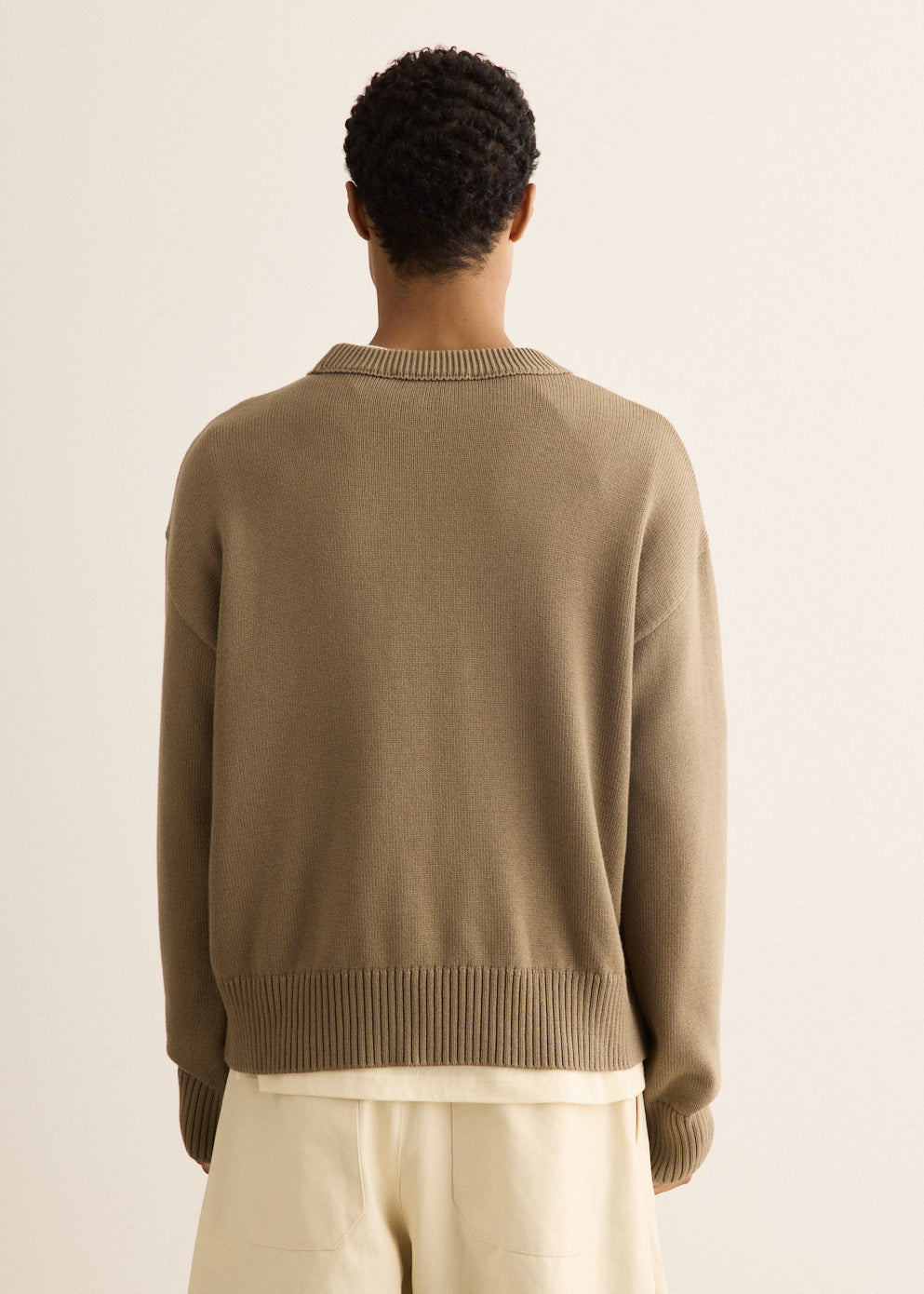 Crewneck Sweater With Contrasted Ami De Coeur