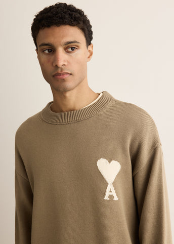 Crewneck Sweater With Contrasted Ami De Coeur