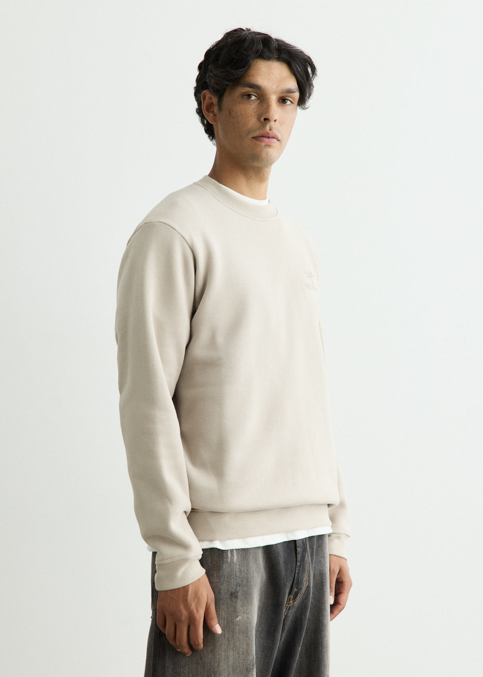 Emblem Fleece Crew Sweatshirt
