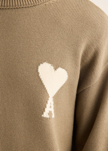 Crewneck Sweater With Contrasted Ami De Coeur