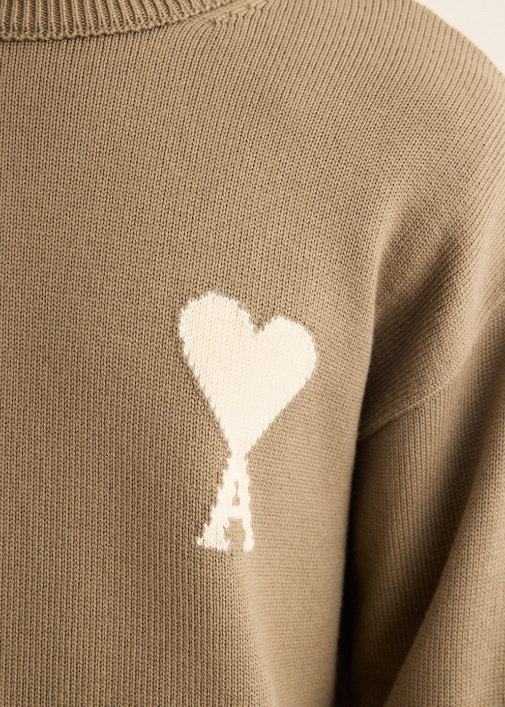 Crewneck Sweater With Contrasted Ami De Coeur