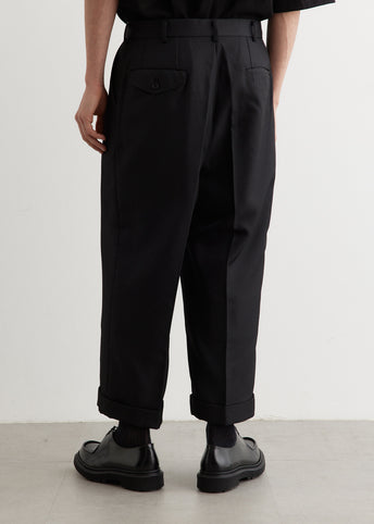 Namu Shop - Document English Wool Tucked Trousers - Forest