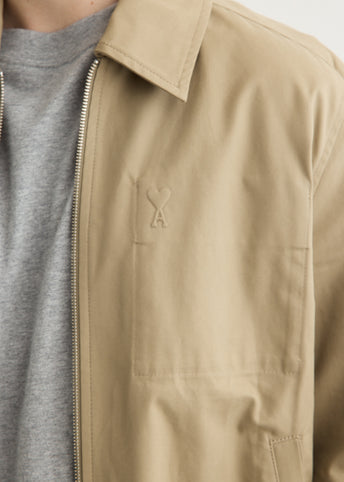 Zipped Jacket With Embossed Ami De Coeur