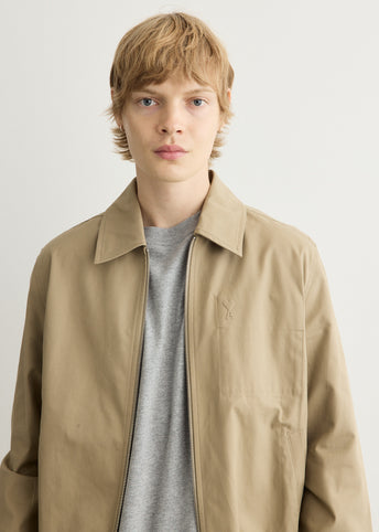 Zipped Jacket With Embossed Ami De Coeur