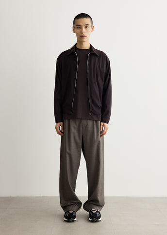 Wool Poplin Zip Blouson