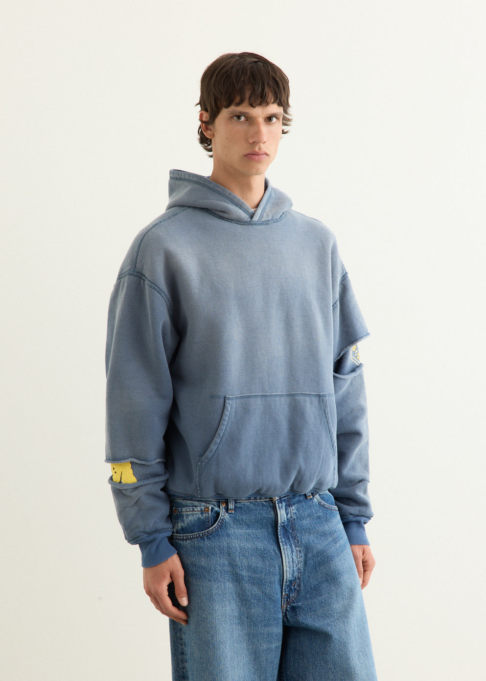 SWT Knit Reversible Elbow Ripped Sweatshirt (PECKISH RAINBOWY)