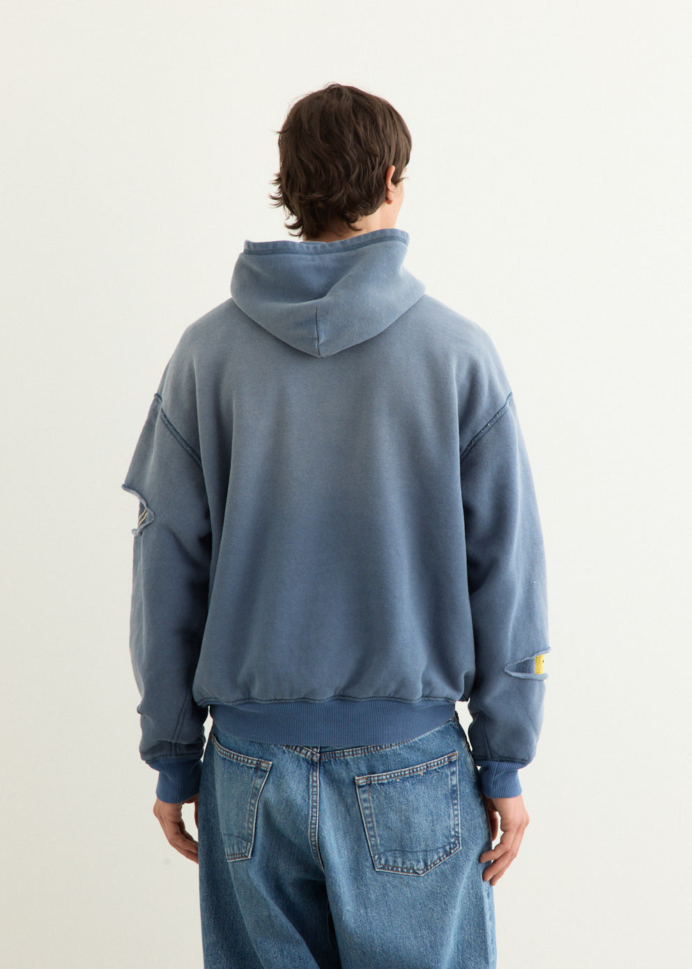 SWT Knit Reversible Elbow Ripped Sweatshirt (PECKISH RAINBOWY)