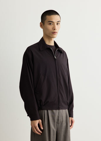 Wool Poplin Zip Blouson