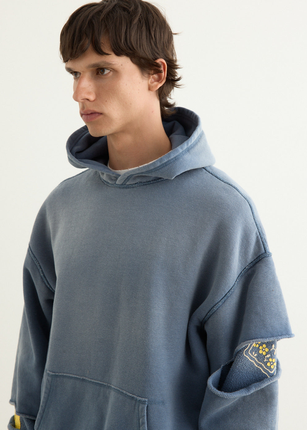 SWT Knit Reversible Elbow Ripped Sweatshirt (PECKISH RAINBOWY)