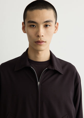 Wool Poplin Zip Blouson