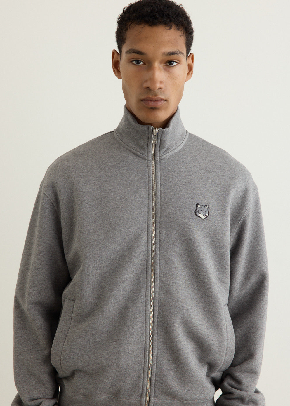 Grey Fox Head Zipped Comfort Sweatshirt Grey Fox Head Zipped Comfort Sweatshirt