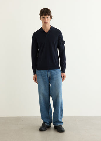Ghost Light Wool Knit Polo