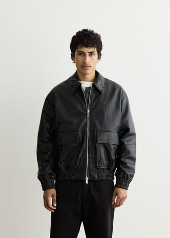 Piston Leather Bomber Jacket