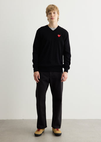 Red Heart V-Neck Sweater