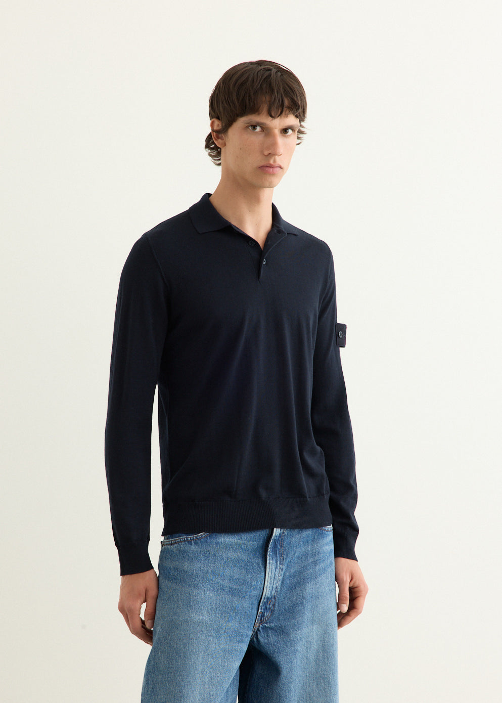 Ghost Light Wool Knit Polo