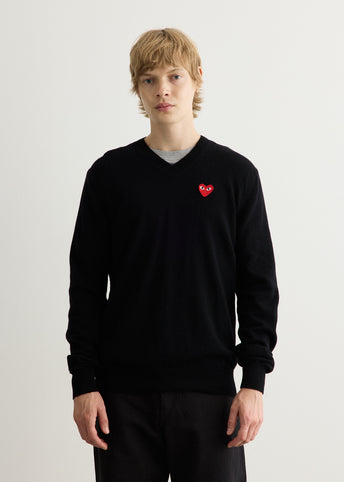 Red Heart V-Neck Sweater