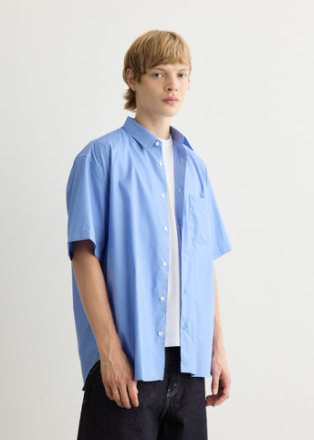 Cotton Broad Cloth Hem Logo Short Sleeve Shirt