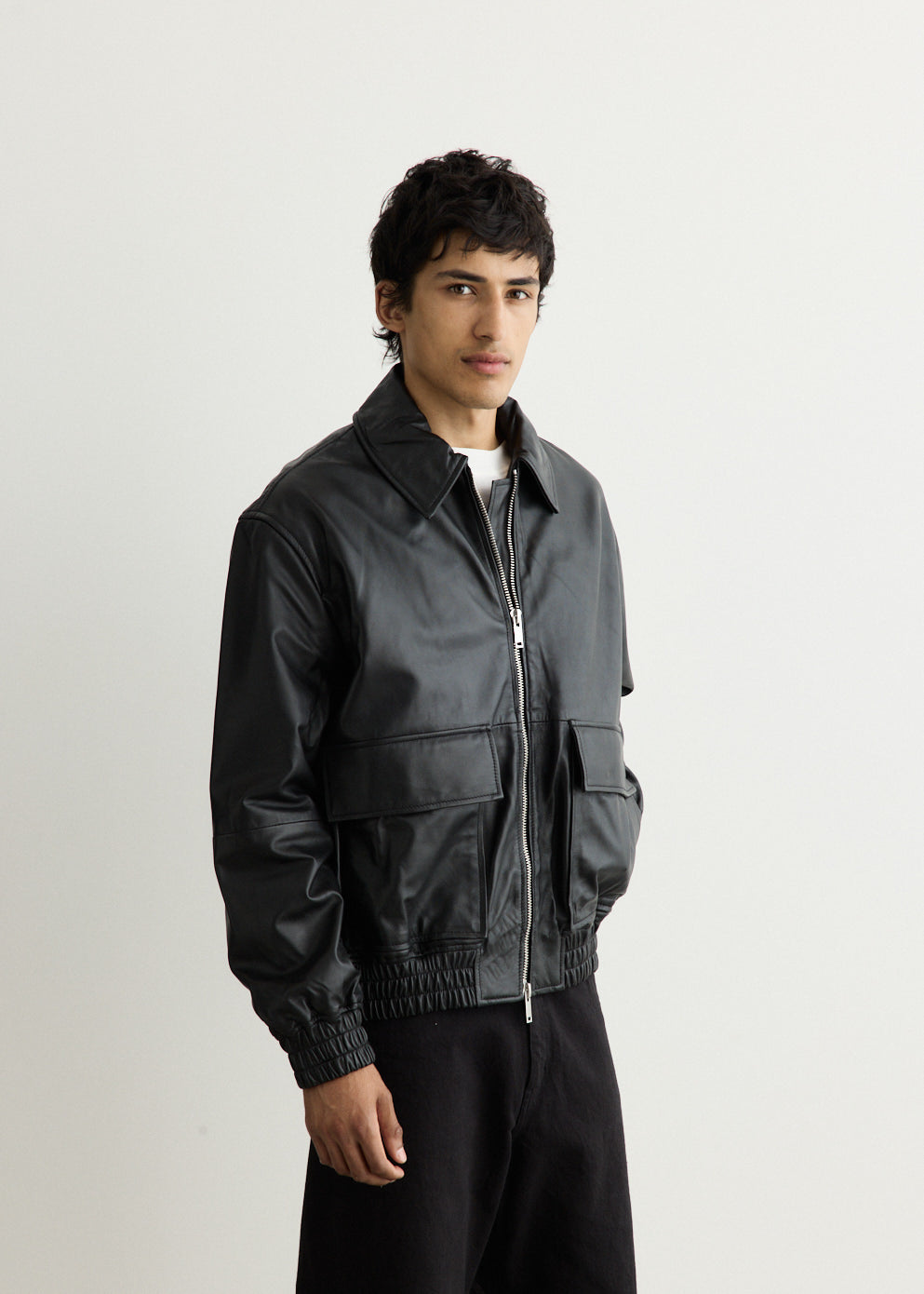 Piston Leather Bomber Jacket