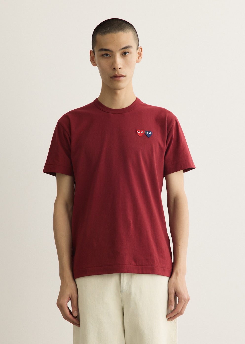 Double Burgundy Heart T-Shirt