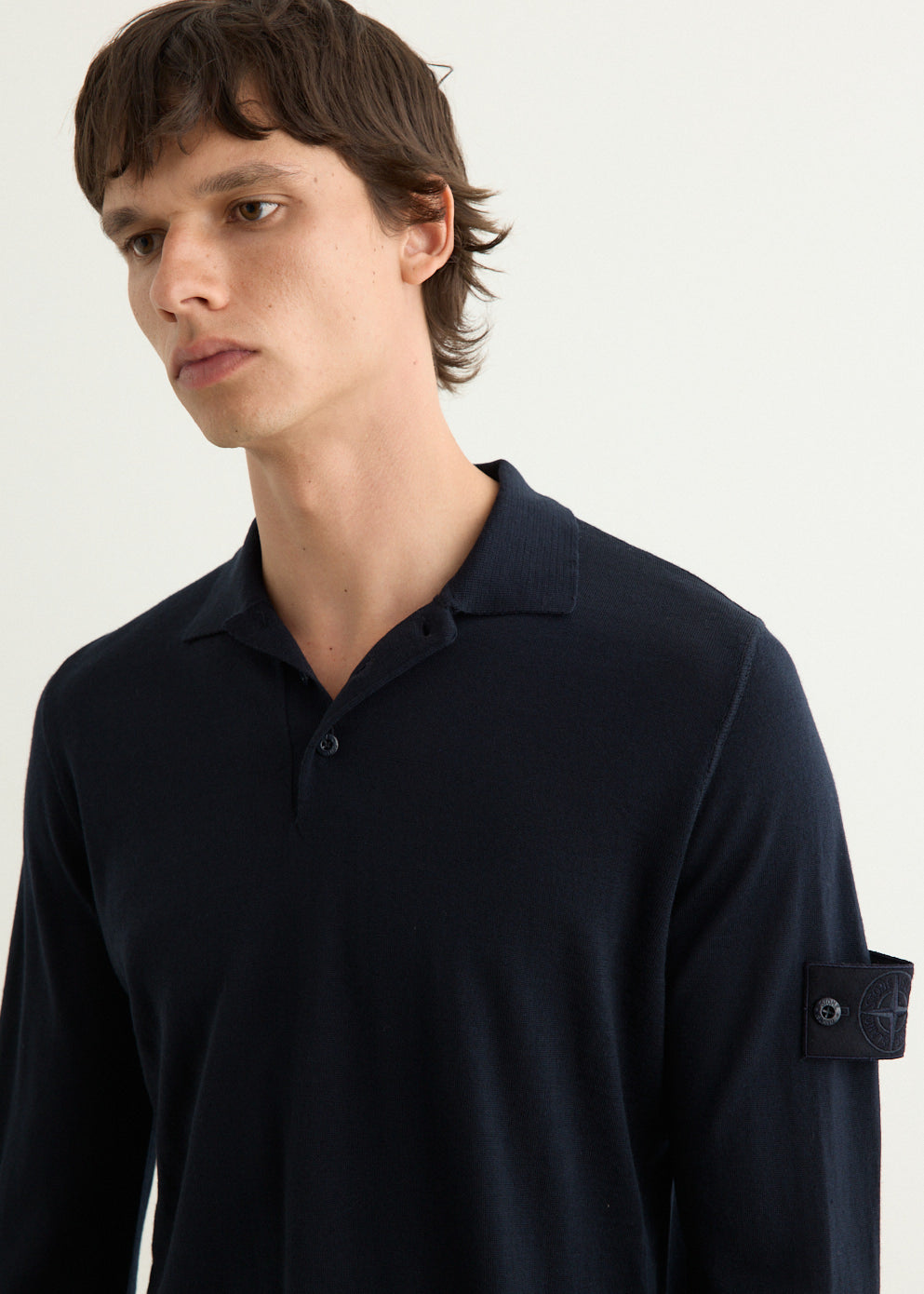 Ghost Light Wool Knit Polo