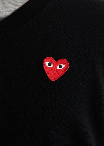 Red Heart V-Neck Sweater