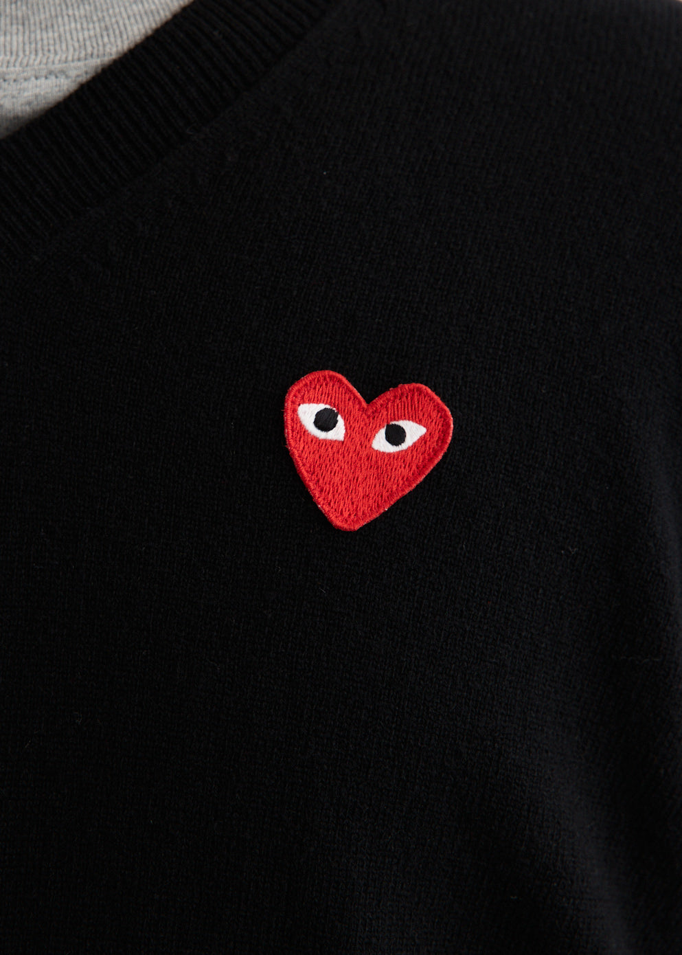 Red Heart V-Neck Sweater