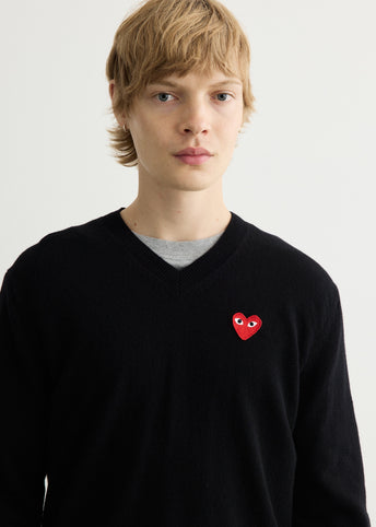Red Heart V-Neck Sweater
