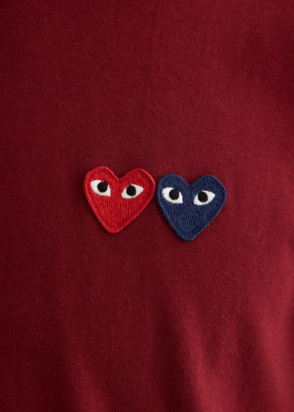 Double Burgundy Heart T-Shirt