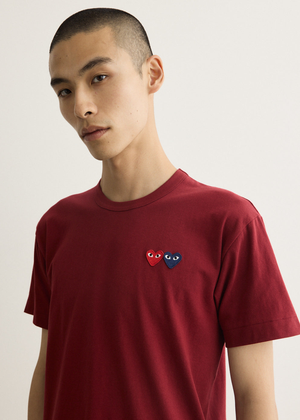 Double Burgundy Heart T-Shirt