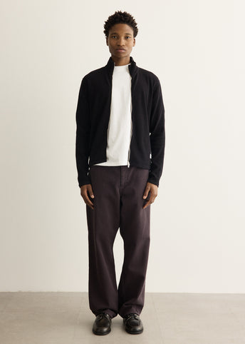 Teno Cotton Hemp Military Rib Zip Cardigan