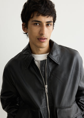 Piston Leather Bomber Jacket
