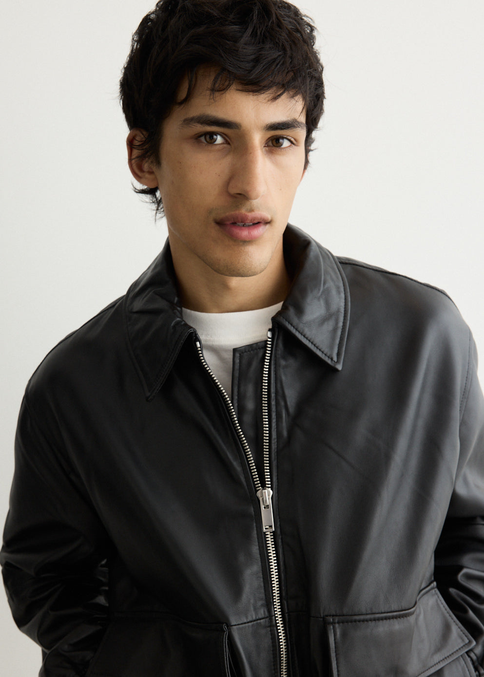 Piston Leather Bomber Jacket