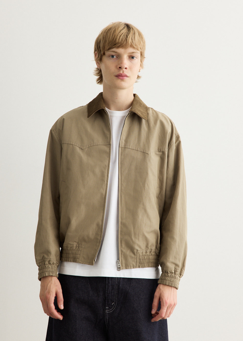 Polyester Ramie Weather Zip Jacket