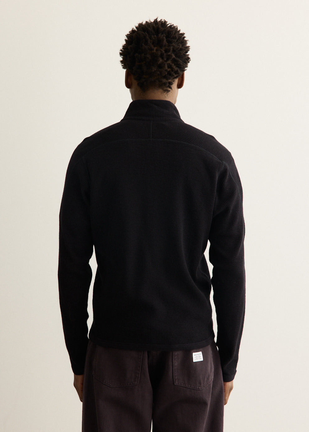 Teno Cotton Hemp Military Rib Zip Cardigan