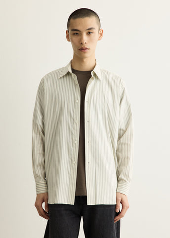 Cotton Silk Stripe Shirt