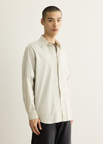 Cotton Silk Stripe Shirt
