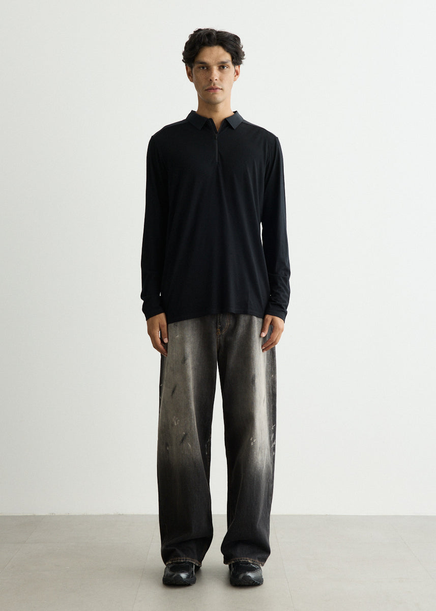 Frame Long Sleeve Polo