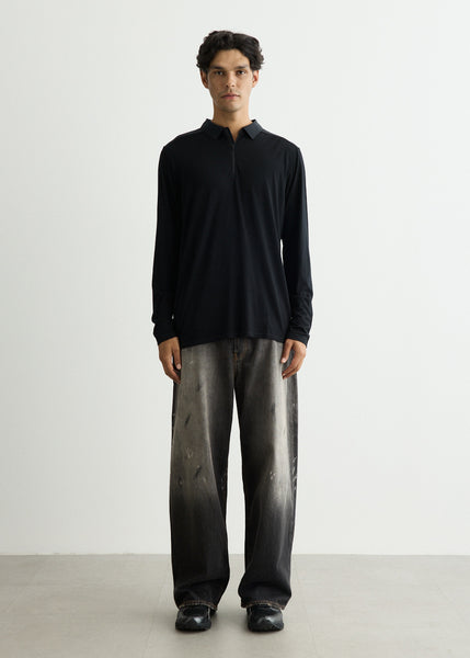 Frame Long Sleeve Polo