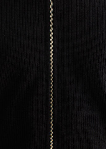 Teno Cotton Hemp Military Rib Zip Cardigan