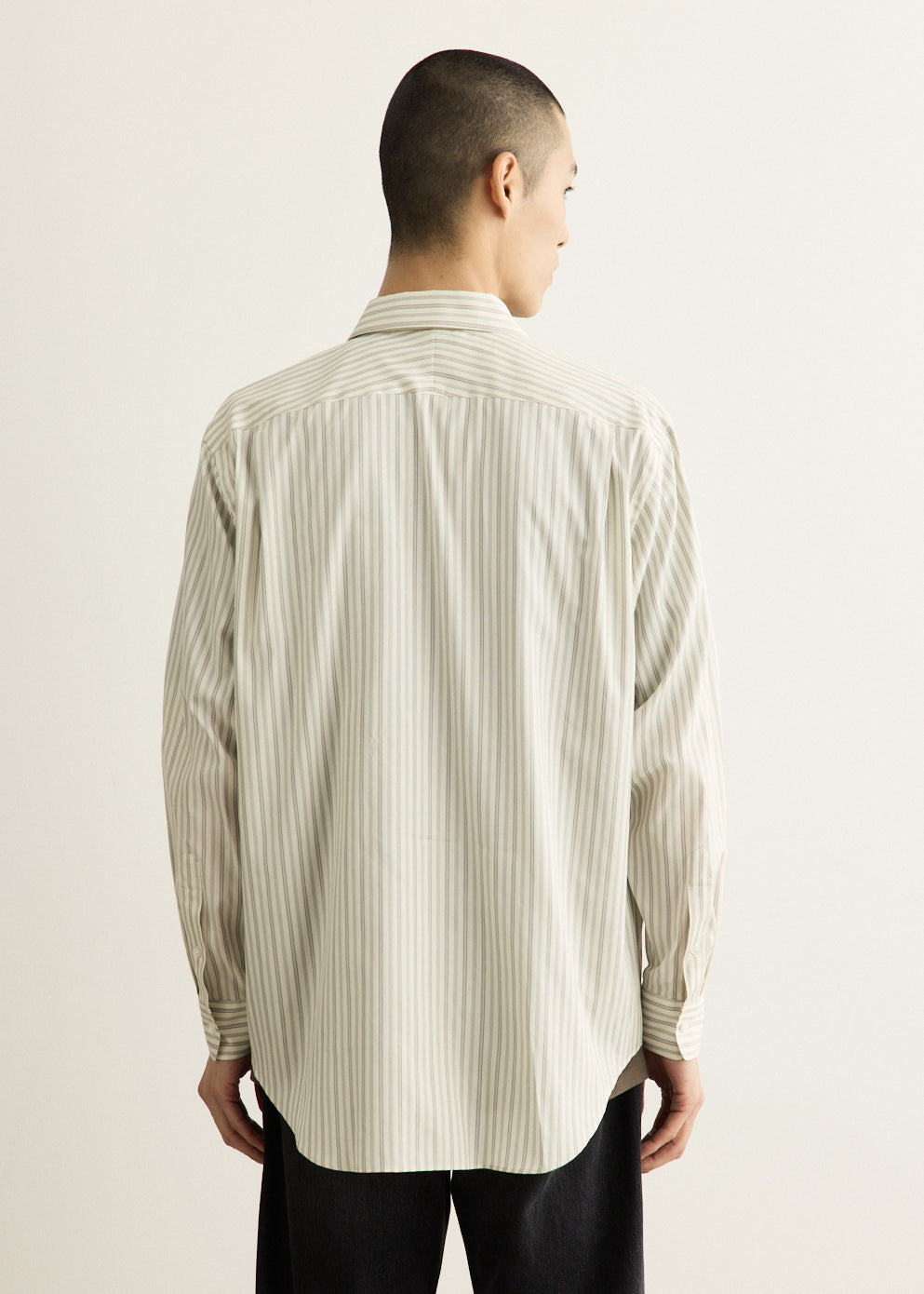 Cotton Silk Stripe Shirt