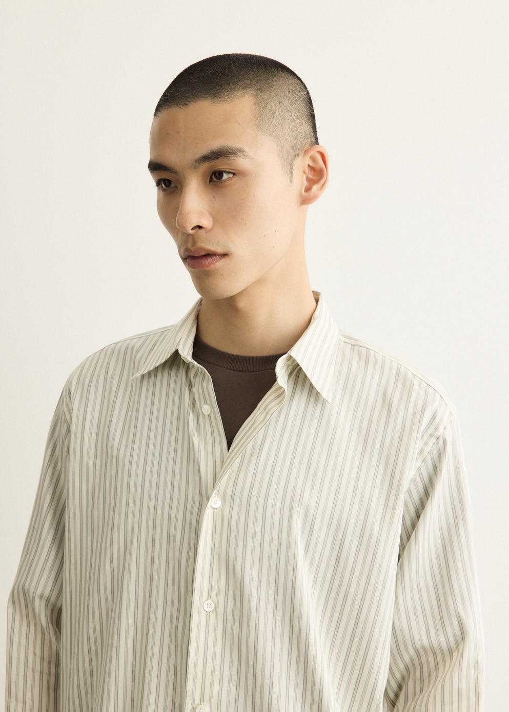 Cotton Silk Stripe Shirt