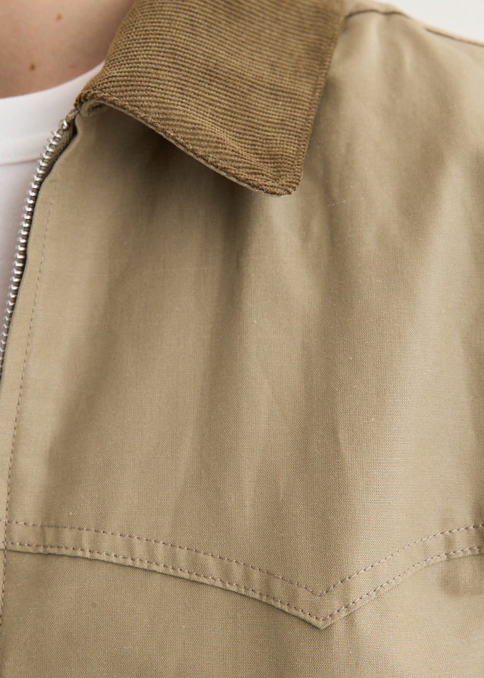 Polyester Ramie Weather Zip Jacket