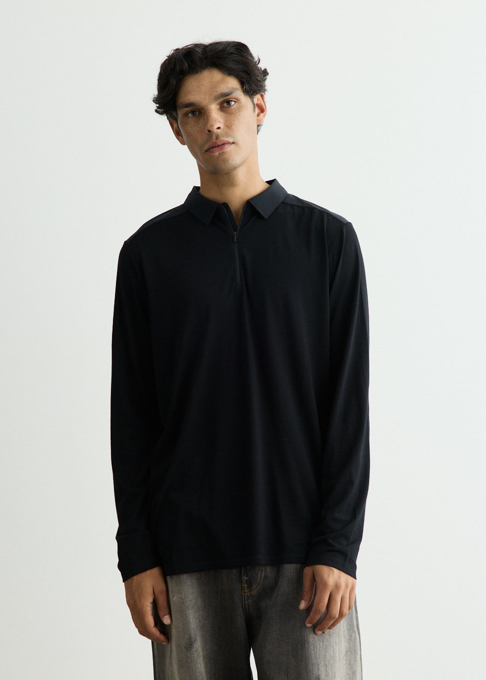 Frame Long Sleeve Polo